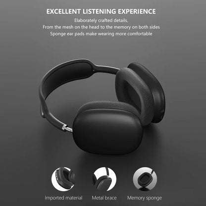 P9 Pro Air Max 5.1 Wireless Bluetooth Headphones Noise Cancelling Mic Pods Over Ear Sport Gaming